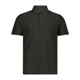 CMP Men's Mèlange Stretch Jersey Poloshirt Polo T-shirt Herre - Pine Melange - Pine Melange