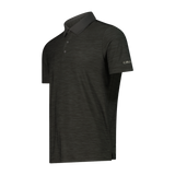 CMP Men's Mèlange Stretch Jersey Poloshirt Polo T-shirt Herre - Pine Melange -