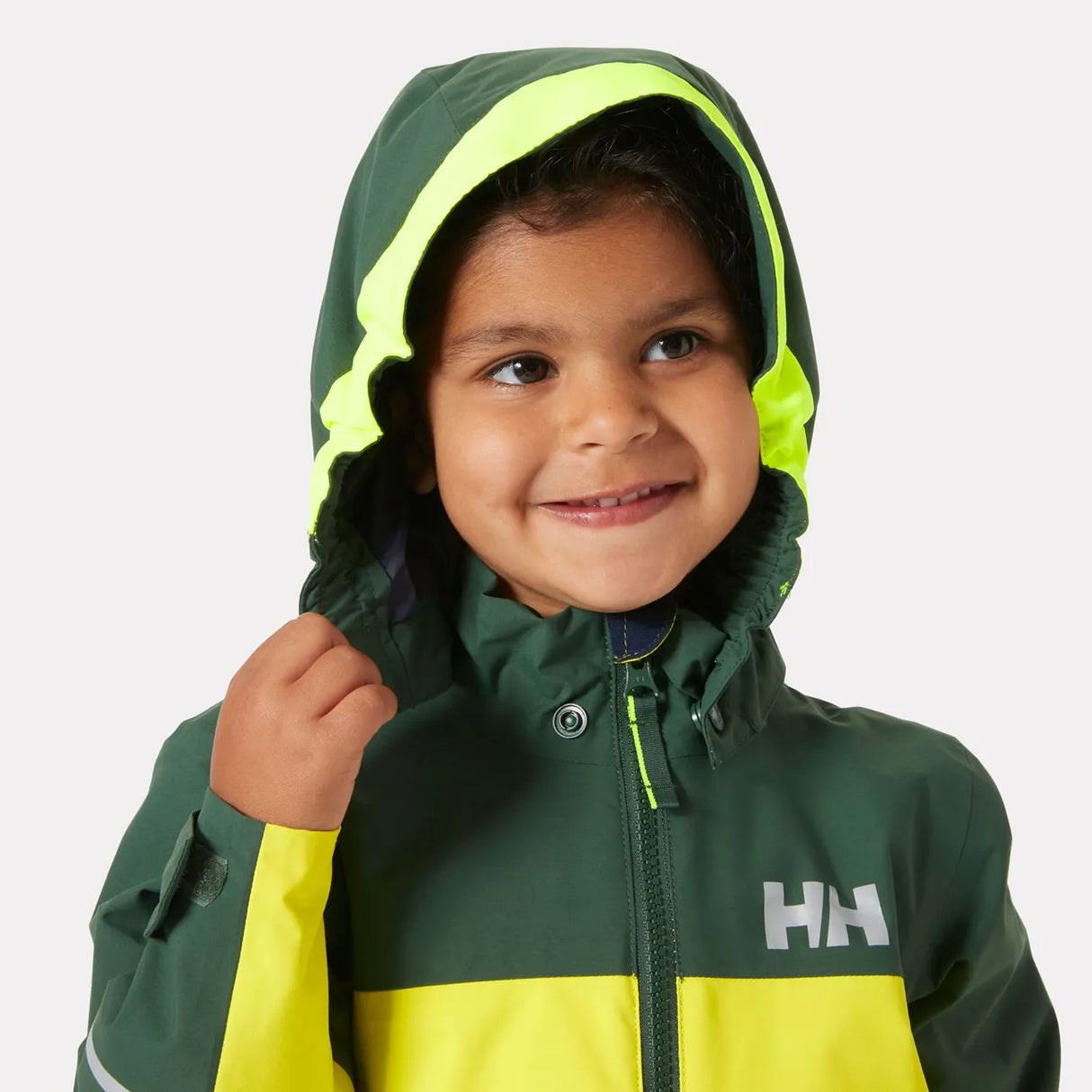 Helly Hansen Kids' Shelter Outdoor Jacket 2.0 Regnjakke Børn - Cyber Lime