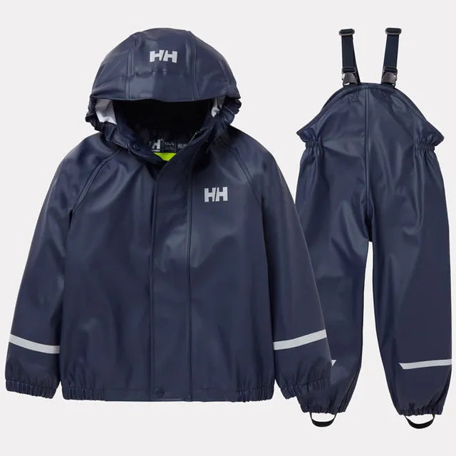 Helly Hansen Kids' Bergen 2.0 PU Rainset Regnsæt Børn - 598 Navy
