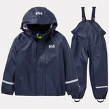 Helly Hansen Kids' Bergen 2.0 PU Rainset Regnsæt Børn - 598 Navy