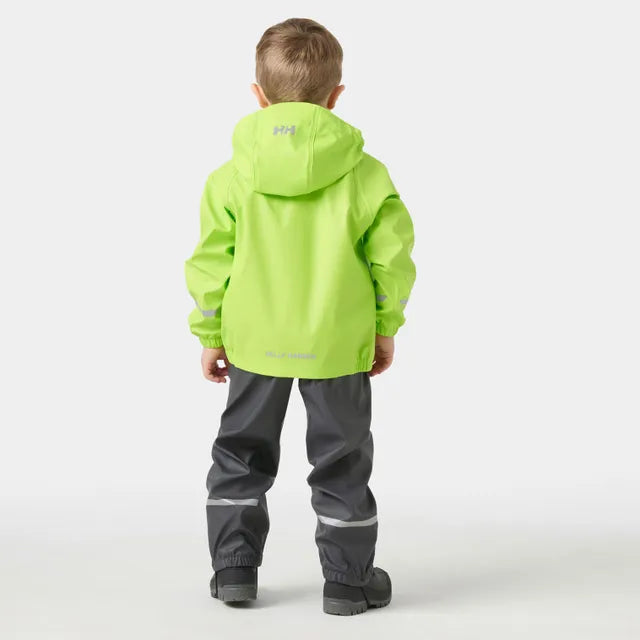 Helly Hansen Kids' Bergen 2.0 PU Rainset Regnsæt Børn - Thunder Green