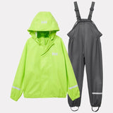 Helly Hansen Kids' Bergen 2.0 PU Rainset Regnsæt Børn - Thunder Green