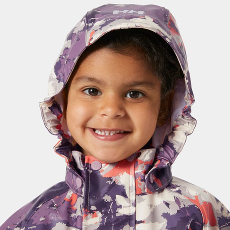 Helly Hansen Kids' Bergen PU AOP Regnsæt Børn - Purple Clay -