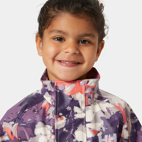 Helly Hansen Kids' Bergen PU AOP Regnsæt Børn - Purple Clay -