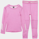 Helly Hansen Kids' LIFA® Merino Wool Base Layer Set Skiundertøj Børn - Meta Pink -