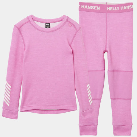 Helly Hansen Kids' LIFA® Merino Wool Base Layer Set Skiundertøj Børn - Meta Pink -