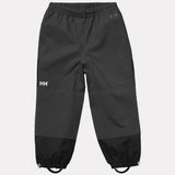 Helly Hansen Kids' Shelter Outdoor Pants Overtræksbukser / Regnbukser Børn - Ebony -