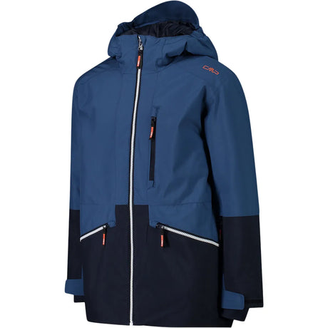CMP Kid Jacket Fix Hood Skijakke Børn - Bluestone -