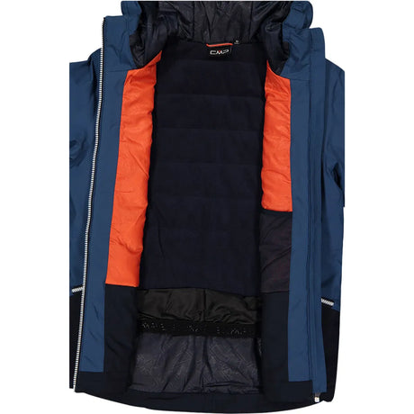 CMP Kid Jacket Fix Hood Skijakke Børn - Bluestone -