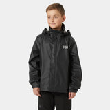 Helly Hansen Juniors' Moss Rain Jacket Regnjakke Børn - Black