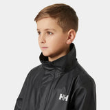 Helly Hansen Juniors' Moss Rain Jacket Regnjakke Børn - Black
