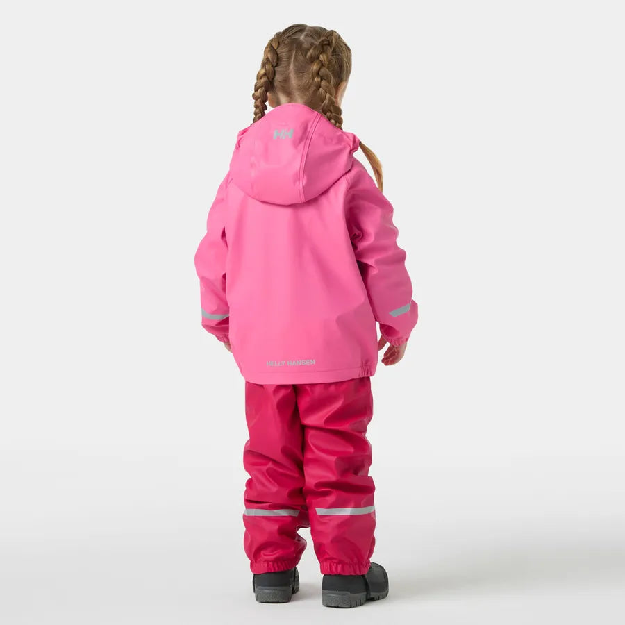 Helly Hansen Kids’ Bergen Fleece-Lined Rain Set 2.0 Regnsæt Børn - Cranberry