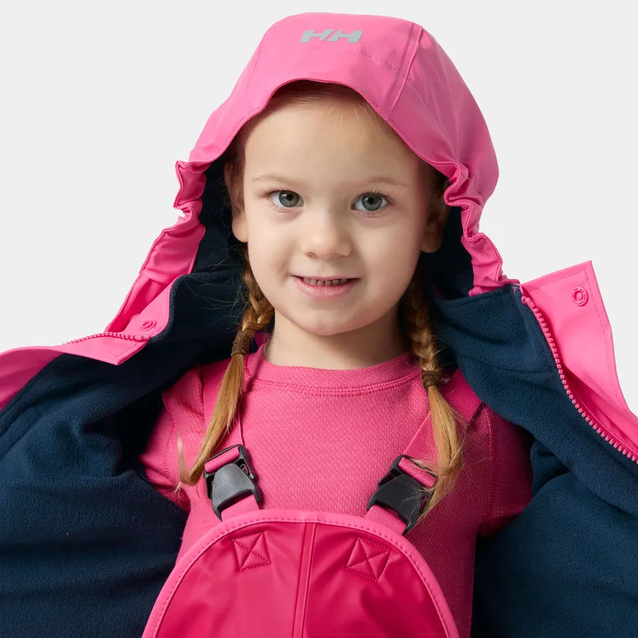 Helly Hansen Kids’ Bergen Fleece-Lined Rain Set 2.0 Regnsæt Børn - Cranberry