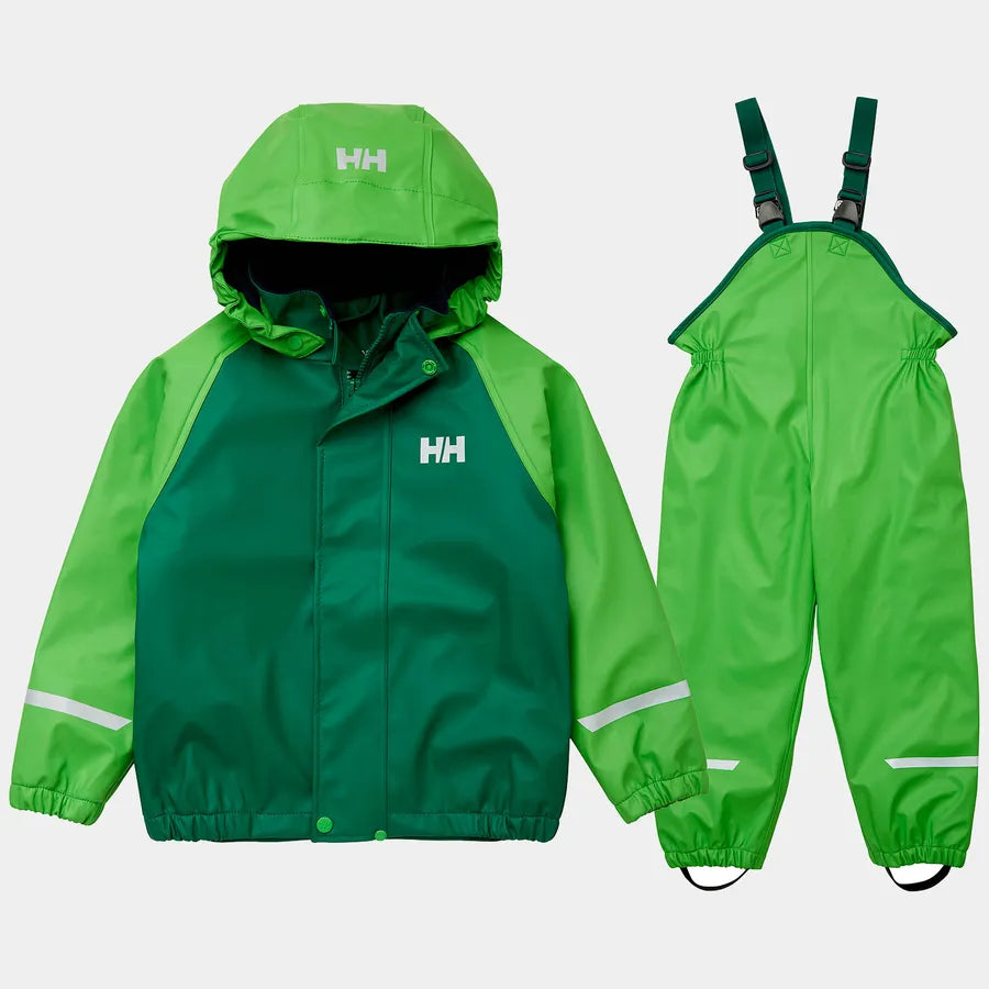 Helly Hansen Kids’ Bergen Fleece-Lined Rain Set 2.0 Regnsæt Børn - Clover