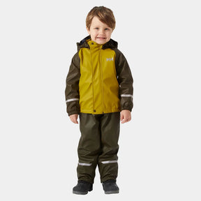 Helly Hansen Kids’ Bergen Fleece-Lined Rain Set 2.0 Regnsæt Børn - Utility Green - Utility Green