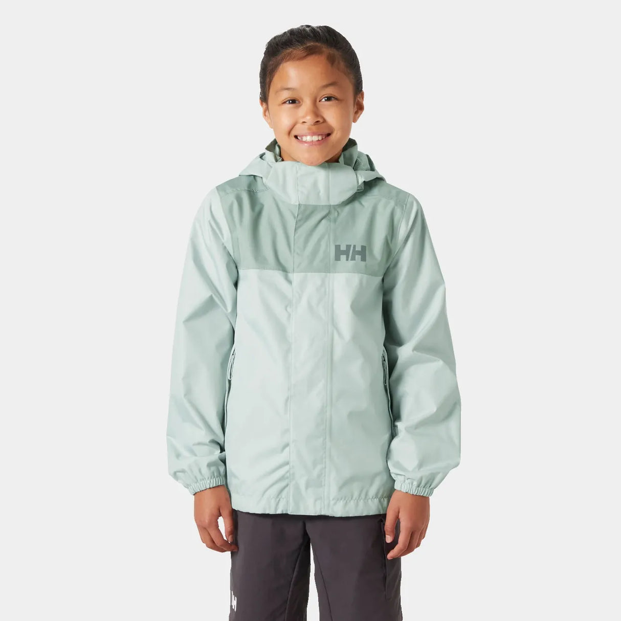 Helly Hansen Juniors’ Vancouver Rain Jacket Regnjakke Børn - Green Mist - Green Mist