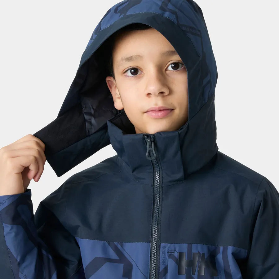 Helly Hansen Juniors’ Summit 2.0 Jacket Skijakke Børn - Dark Blue AOP