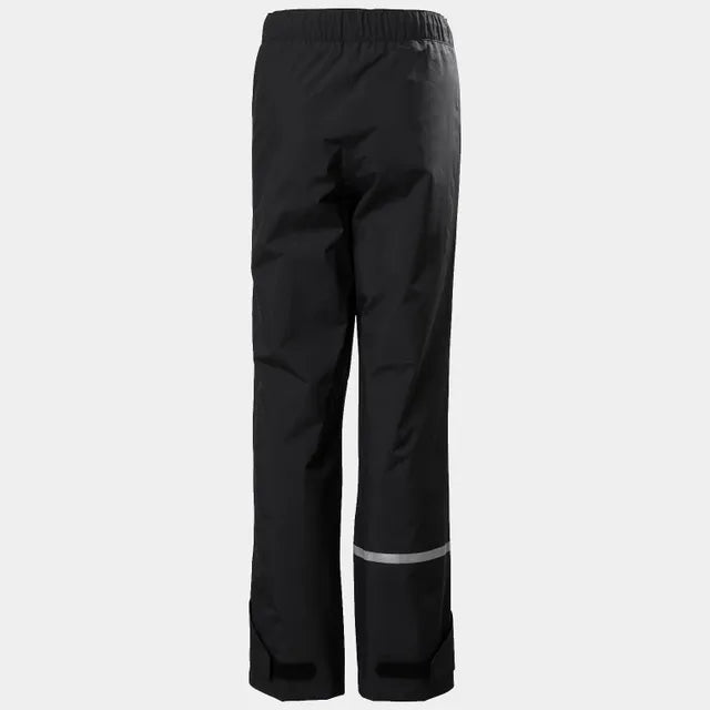 Helly Hansen Juniors' Shelter HELLY TECH® Regnbukser Børn - Black - - 41838_990-5-back