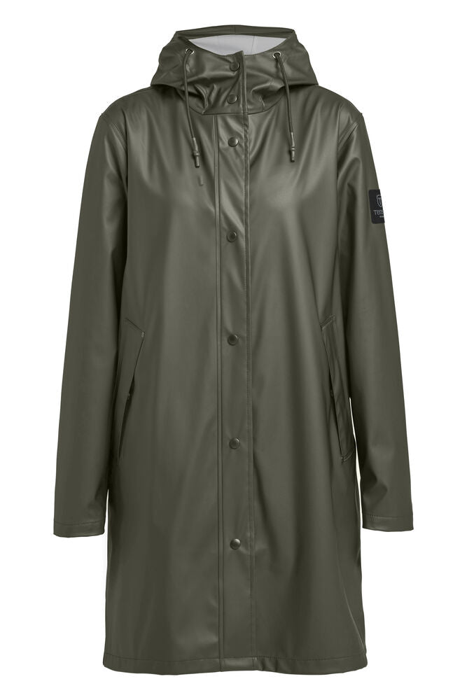 Tenson Apelviken PU Regnjakke Dame - Olive -