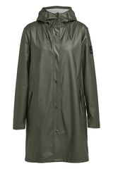 Tenson Apelviken PU Regnjakke Dame - Olive -