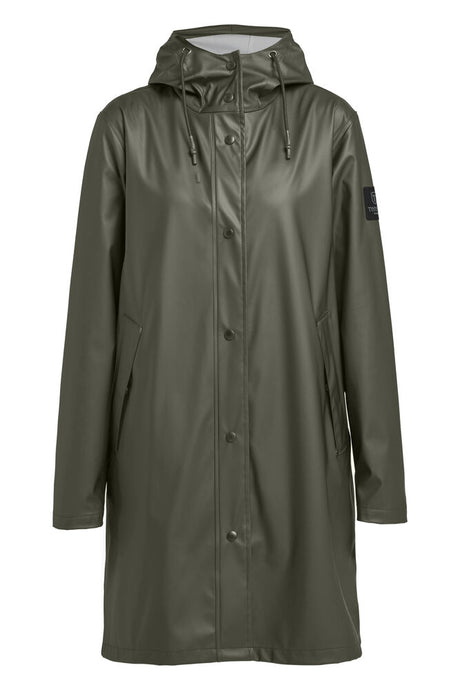 Tenson Apelviken PU Regnjakke Dame - Olive -