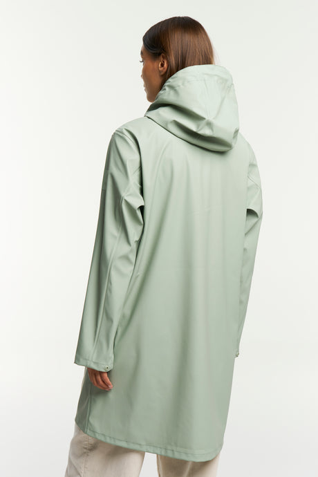 Tenson Apelviken PU Regnjakke Dame - Grey Green -
