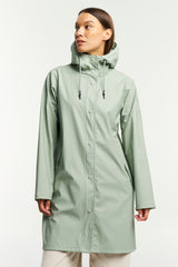 Tenson Apelviken PU Regnjakke Dame - Grey Green - Grey Green