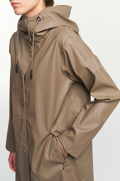 Tenson Apelviken PU Regnjakke Dame - Brown -