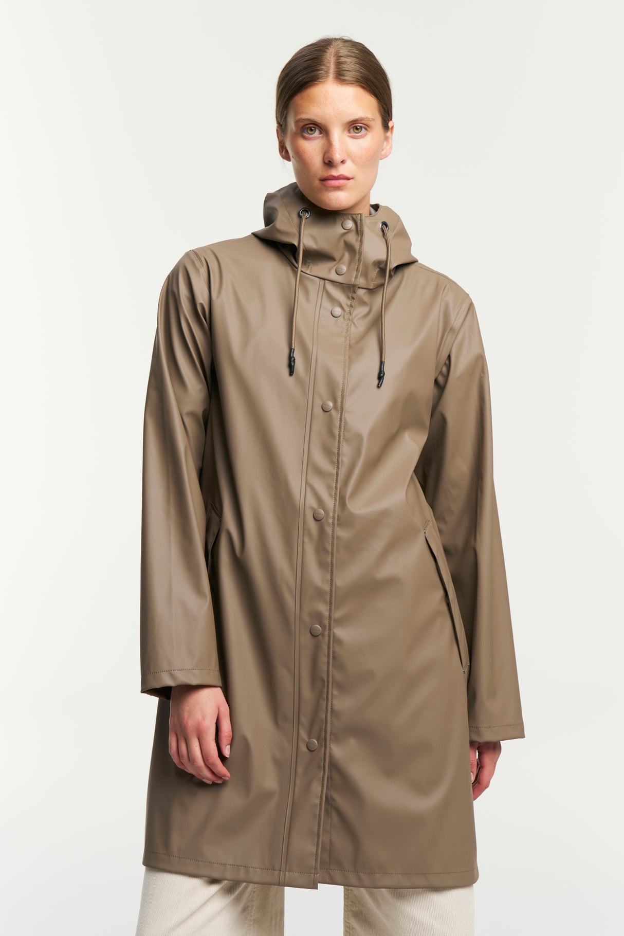 Tenson Apelviken PU Regnjakke Dame - Brown - Brown