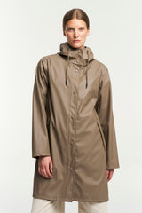 Tenson Apelviken PU Regnjakke Dame - Brown - Brown
