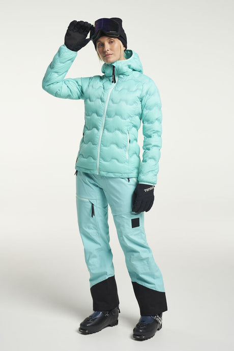 Tenson TXlite Shibui Hood Down Jakke Dame - Light Turquoise -