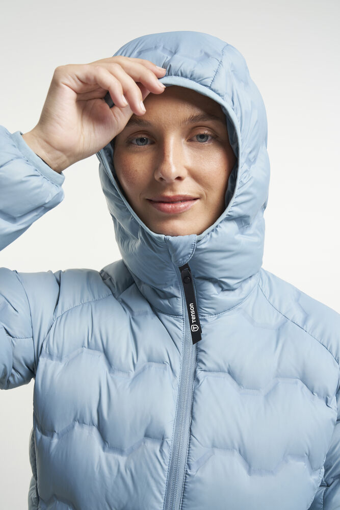 Tenson TXlite Shibui Hood Down Jakke Dame - Blue Grey -