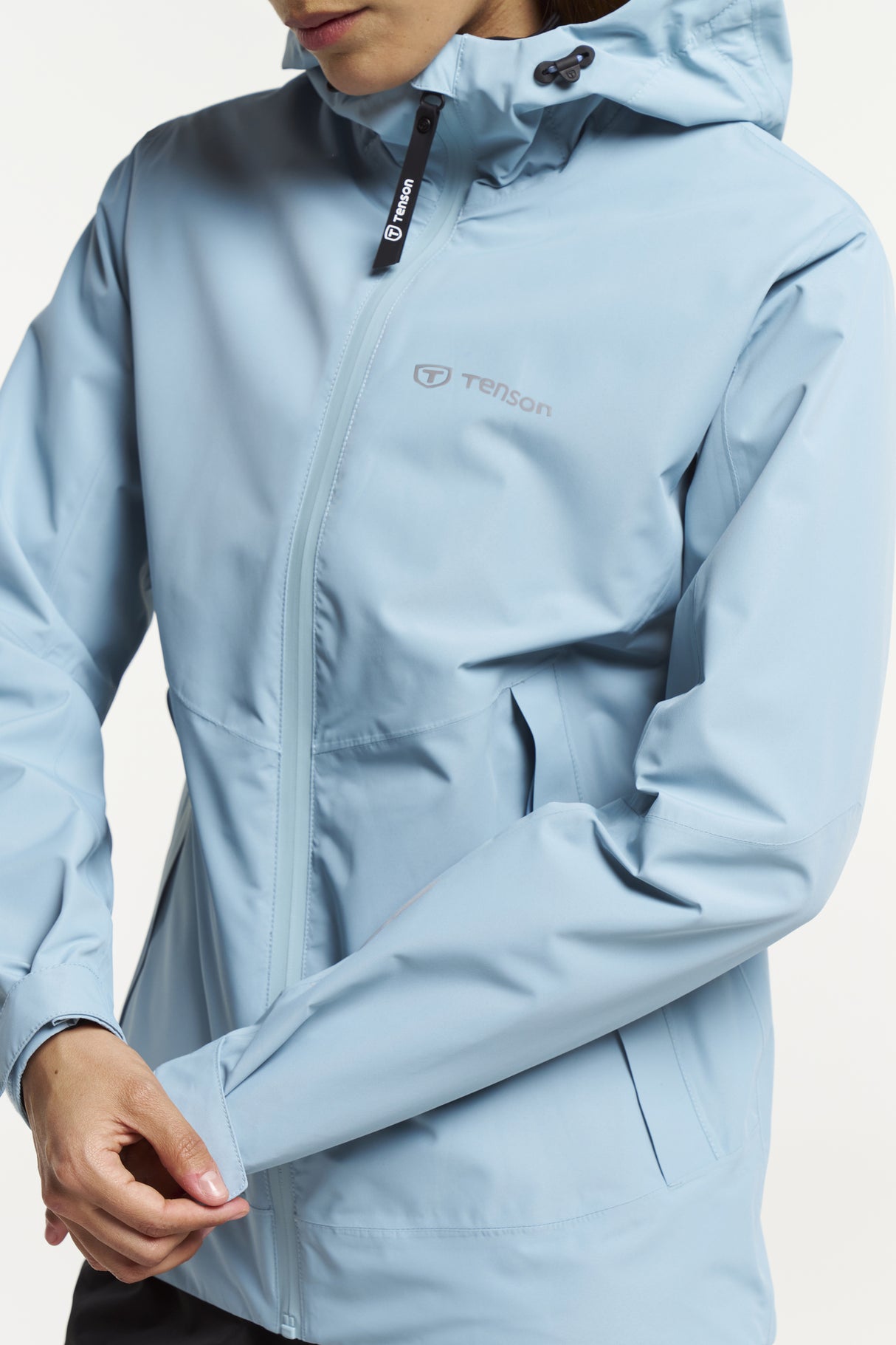 Tenson Winga Rain Jacket Women Regnjakke Dame - Blue Grey -