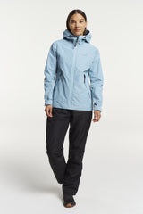 Tenson Winga Rain Jacket Women Regnjakke Dame - Blue Grey -