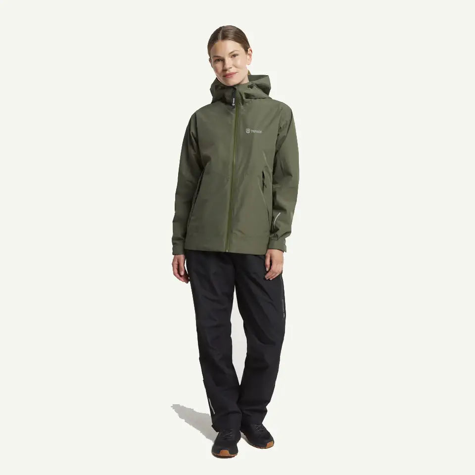Tenson Winga Regnsæt Dame - Dark Olive / Black - 3XL