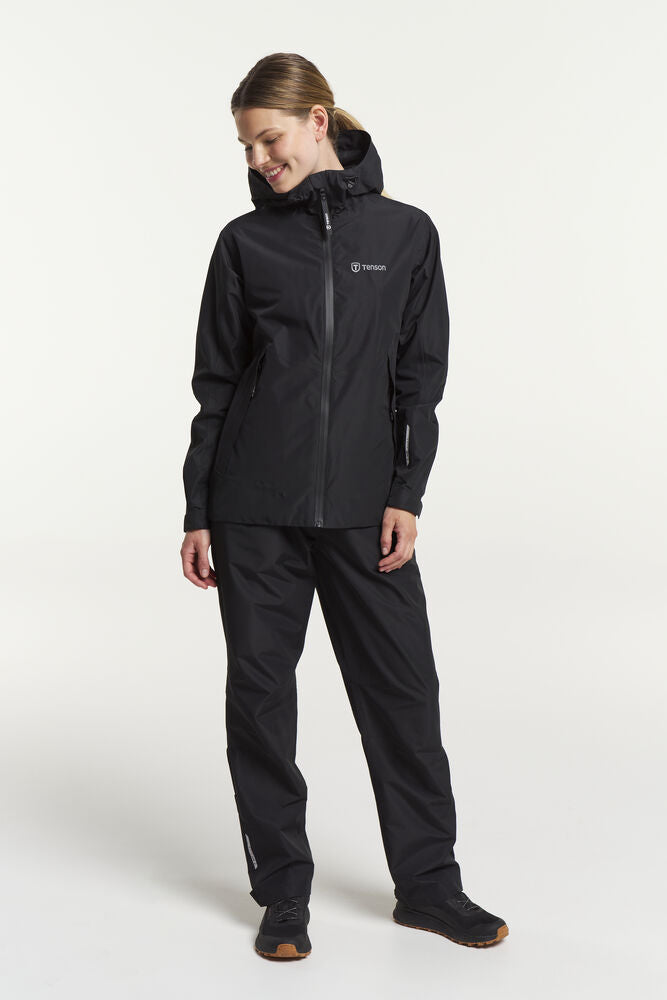 Tenson Winga Regnsæt Dame - Black / Black - 3XL