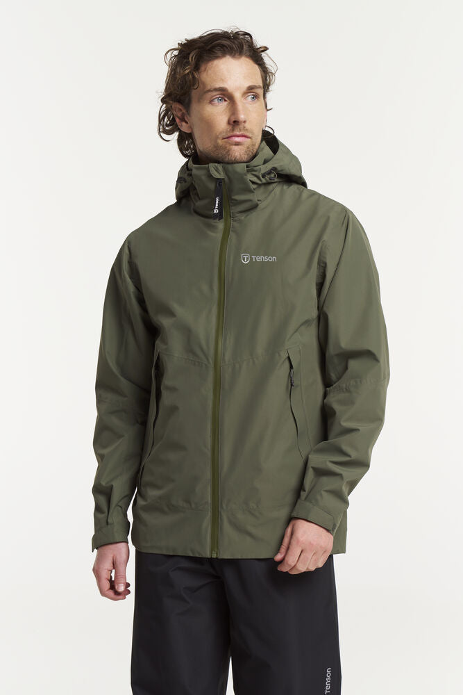 Tenson Winga Regnsæt Herre - Dark Olive / Black -