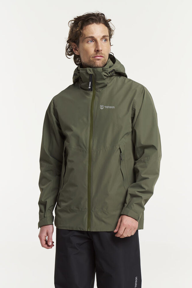 Tenson Winga Regnsæt Herre - Dark Olive / Black -