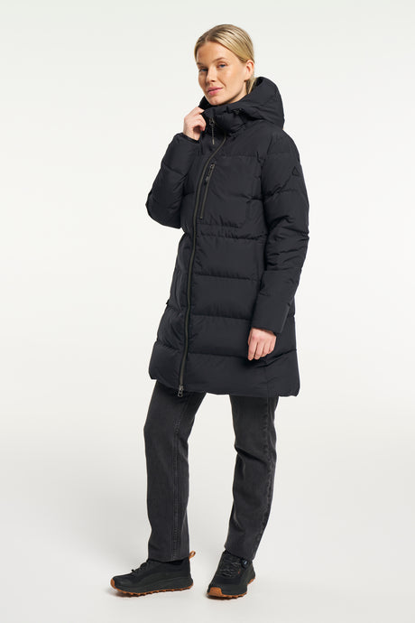 Tenson Dundas Down Parka Women Dunfrakke Dame - Black -
