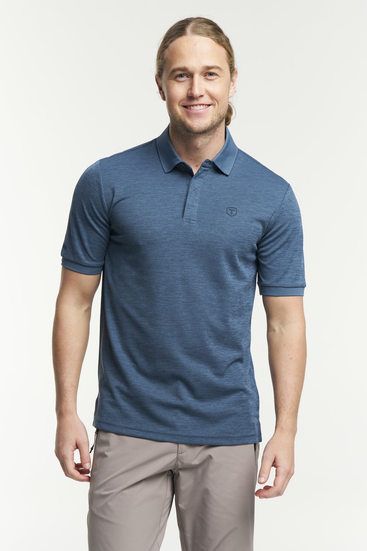Tenson TXlite Melange Polo Men - Blue Grey - Blue Grey