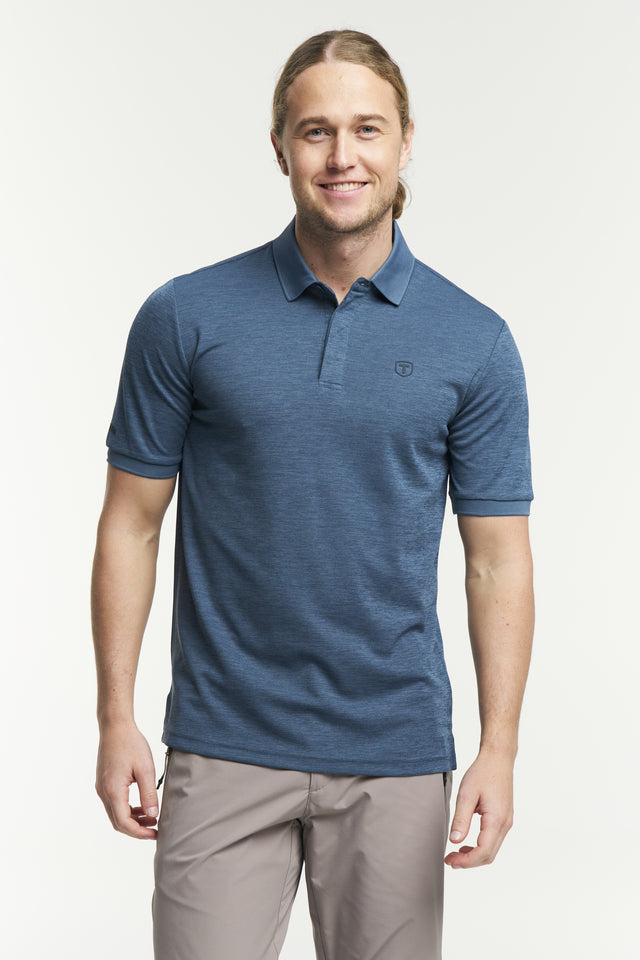 Tenson TXlite Melange Polo Men - Blue Grey - Blue Grey