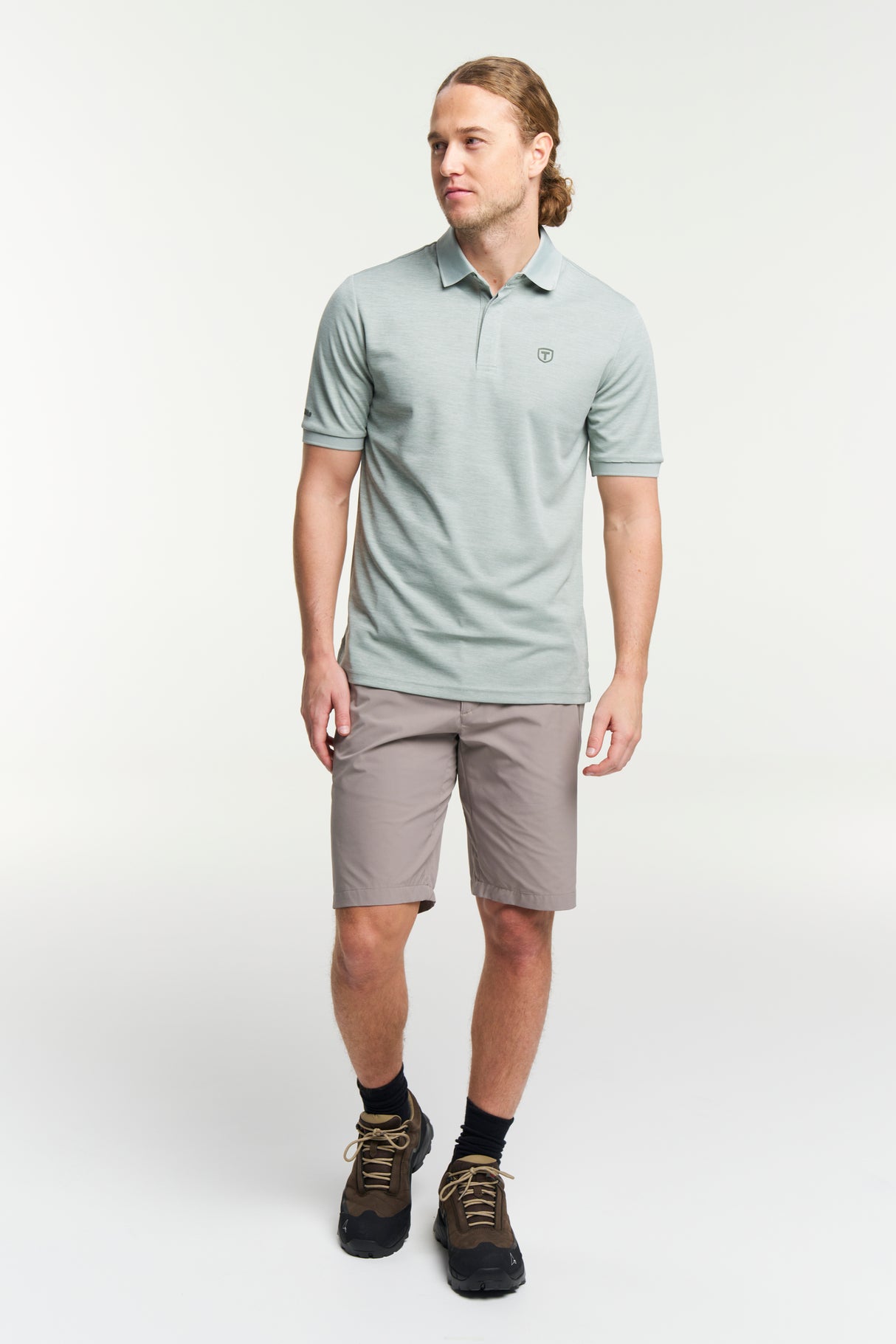 Tenson TXlite Melange Polo Men - Grey Green -