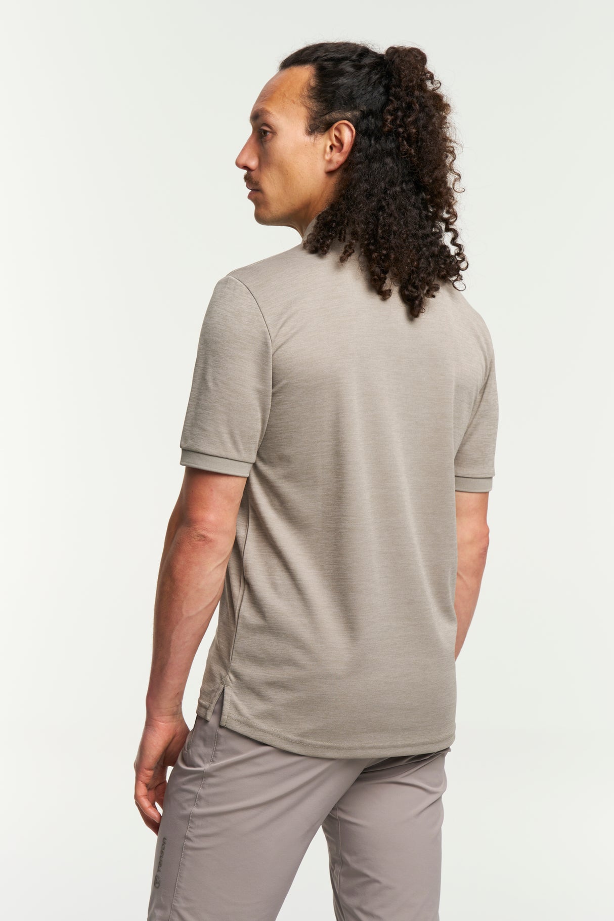 Tenson TXlite Melange Polo Men - Taupe -