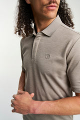 Tenson TXlite Melange Polo Men - Taupe -