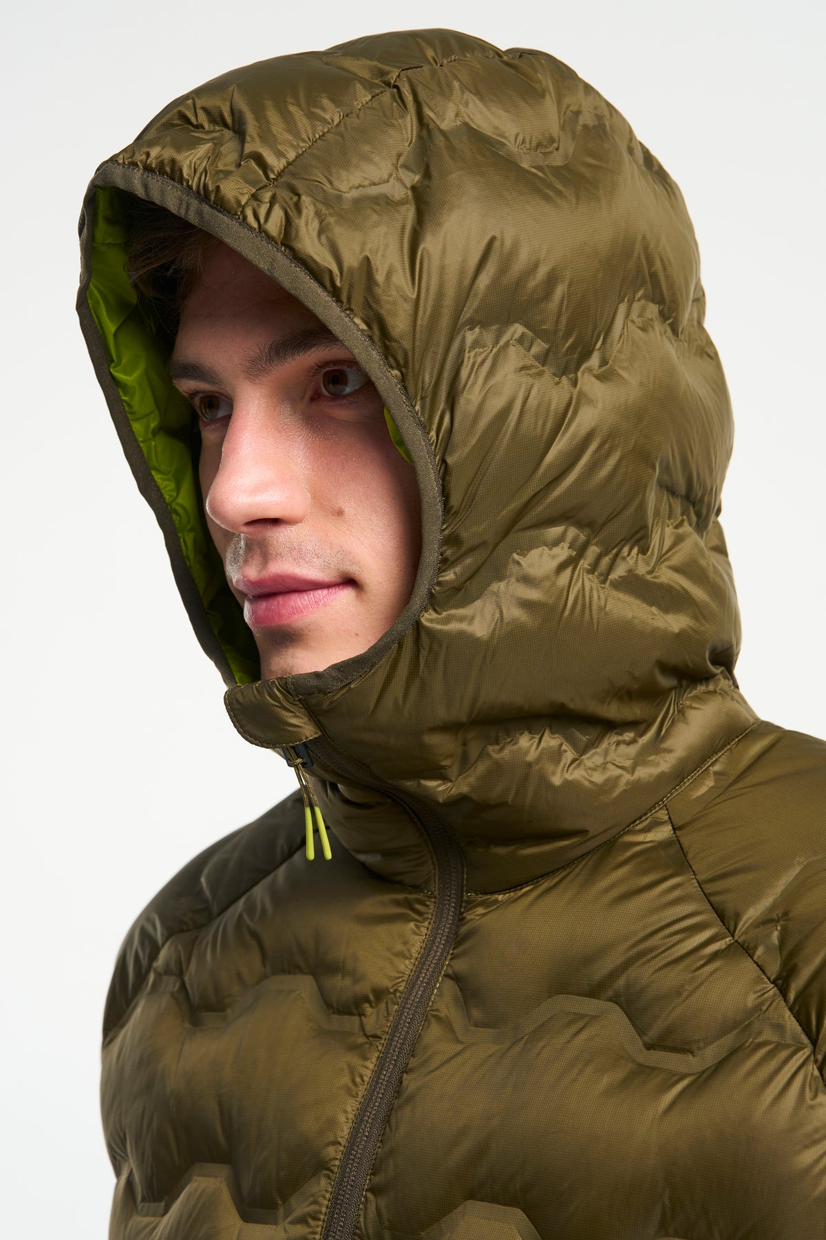 Tenson Miyabi Hood Down Jacket Men - Dark Olive
