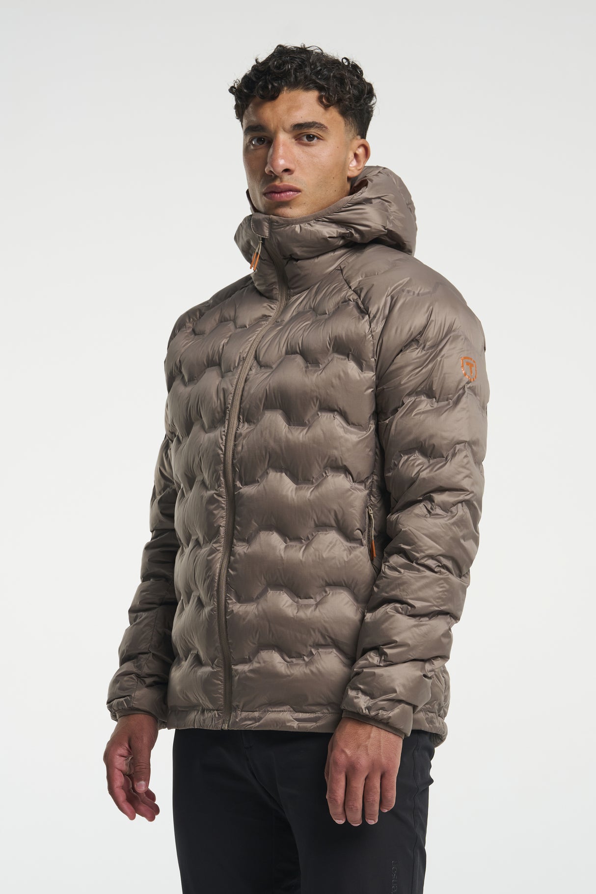 Tenson Miyabi Hood Down Jacket Men - Brown
