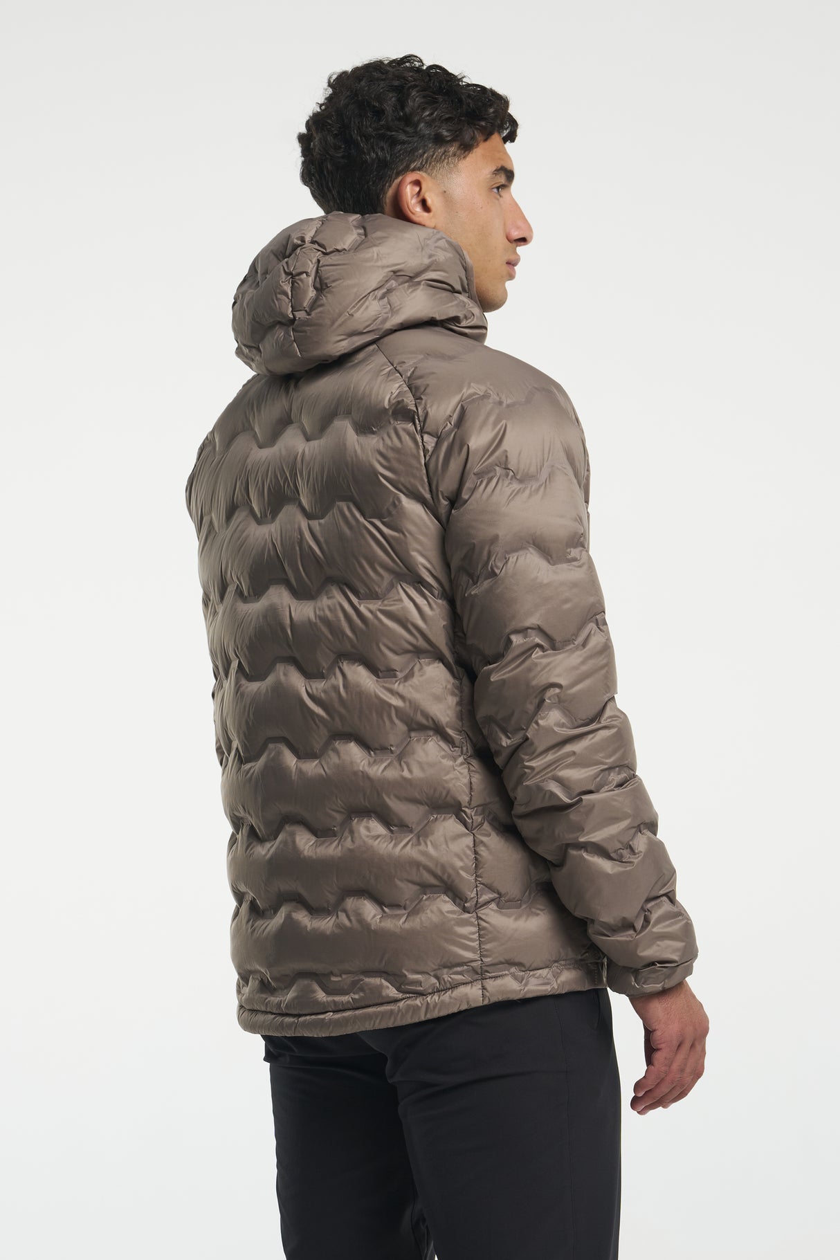 Tenson Miyabi Hood Down Jacket Men - Brown