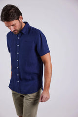 Sebago Linen Shirt Short Sleeve Kortærmet skjorte Herre -