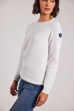 Sebago Knitted Crew Striktrøje Dame - White